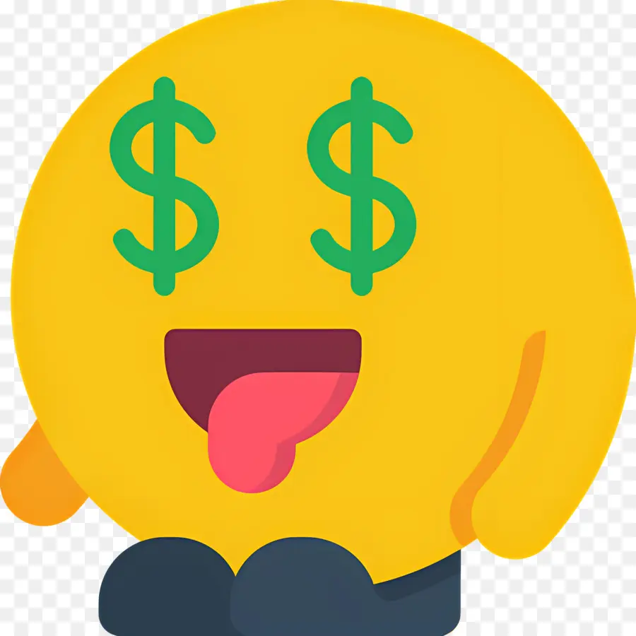 Argent Emoji，Emoji Yeux De Dollar PNG