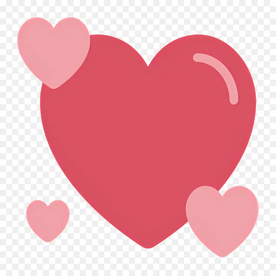 Emoji Coeur，Coeur Rouge Avec Des Coeurs Plus Petits PNG