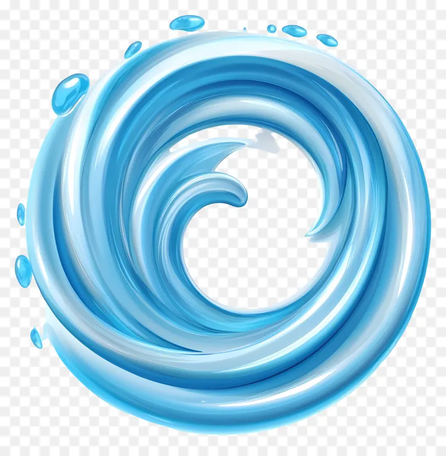 Tourbillon D'eau，Vortex Bleu PNG