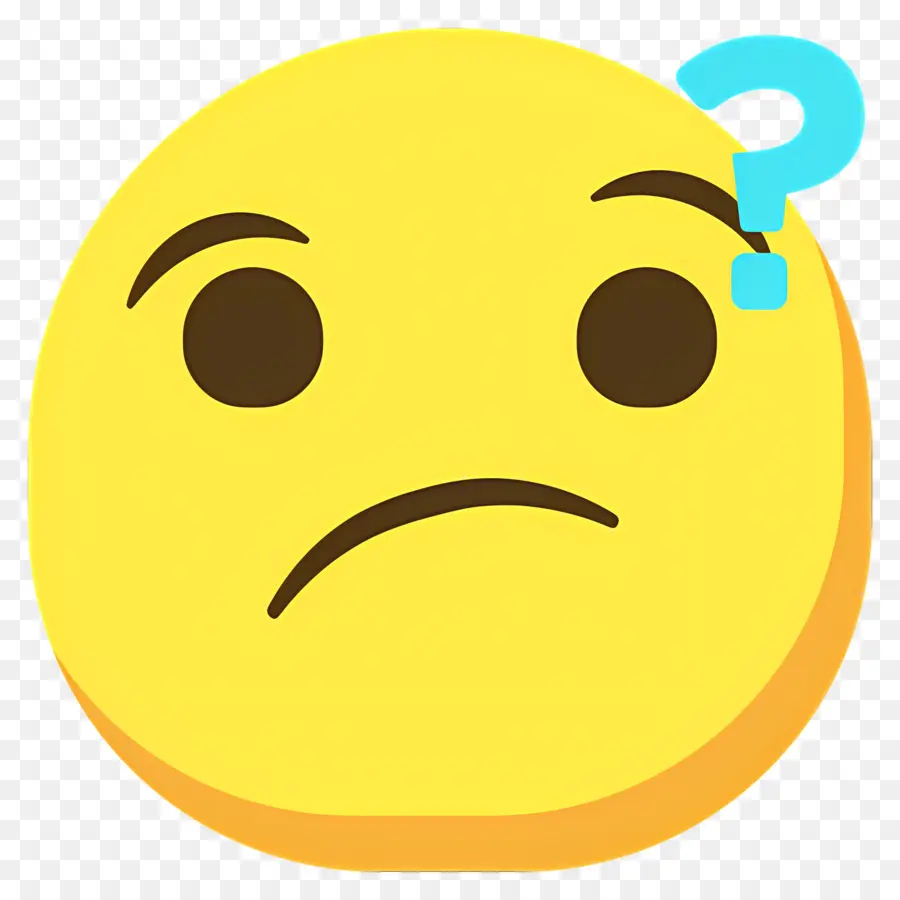 Emoji Confus，Point D'interrogation PNG