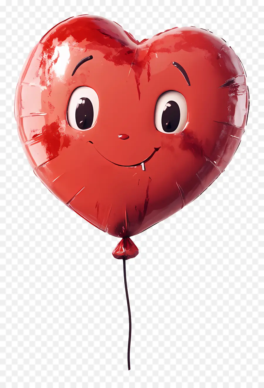 Ballon D'amour，Ballon Coeur Souriant PNG