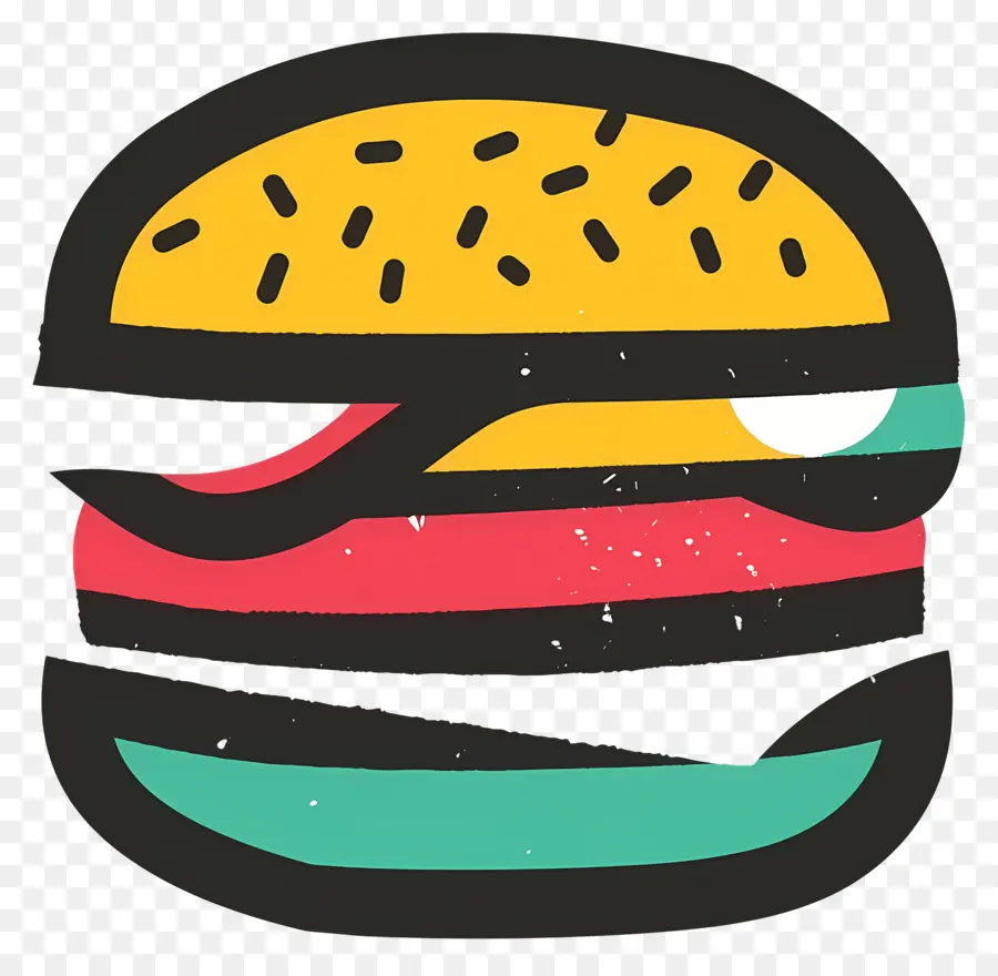 Logo De Hamburger，Burger Stylisé PNG