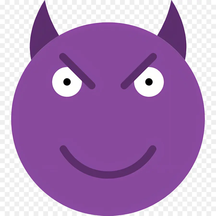 Diable Emoji，Violet PNG