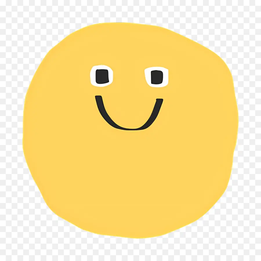 Sourire Emoji，Visage Souriant Dessiné à La Main PNG