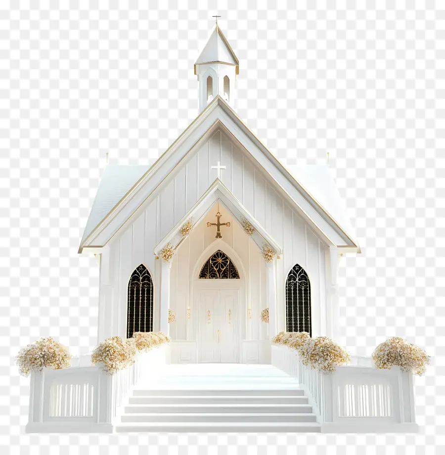 église De Mariage，Église Blanche PNG