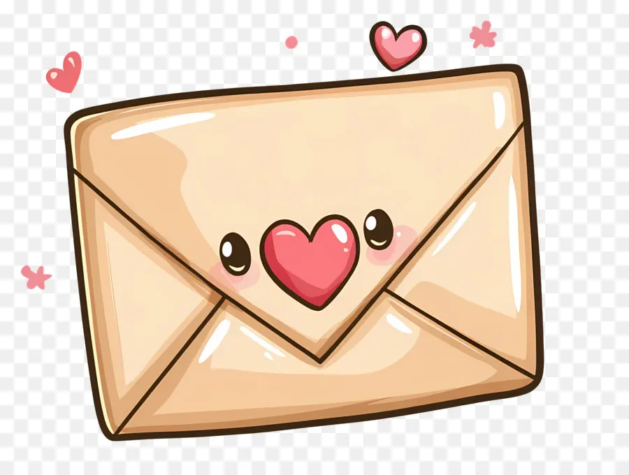 Courrier D'amour，Enveloppe Avec Coeur PNG