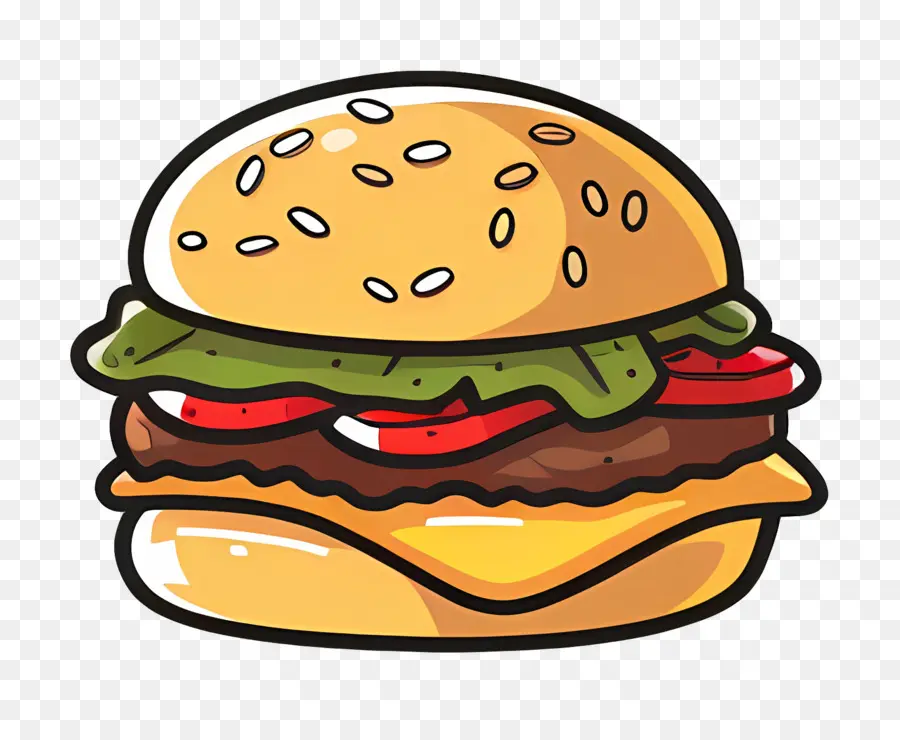 Logo De Hamburger，Hamburger De Dessin Animé PNG