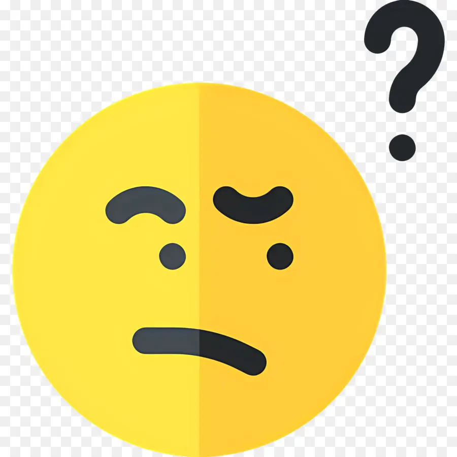 Emoji Confus，Point D'interrogation PNG