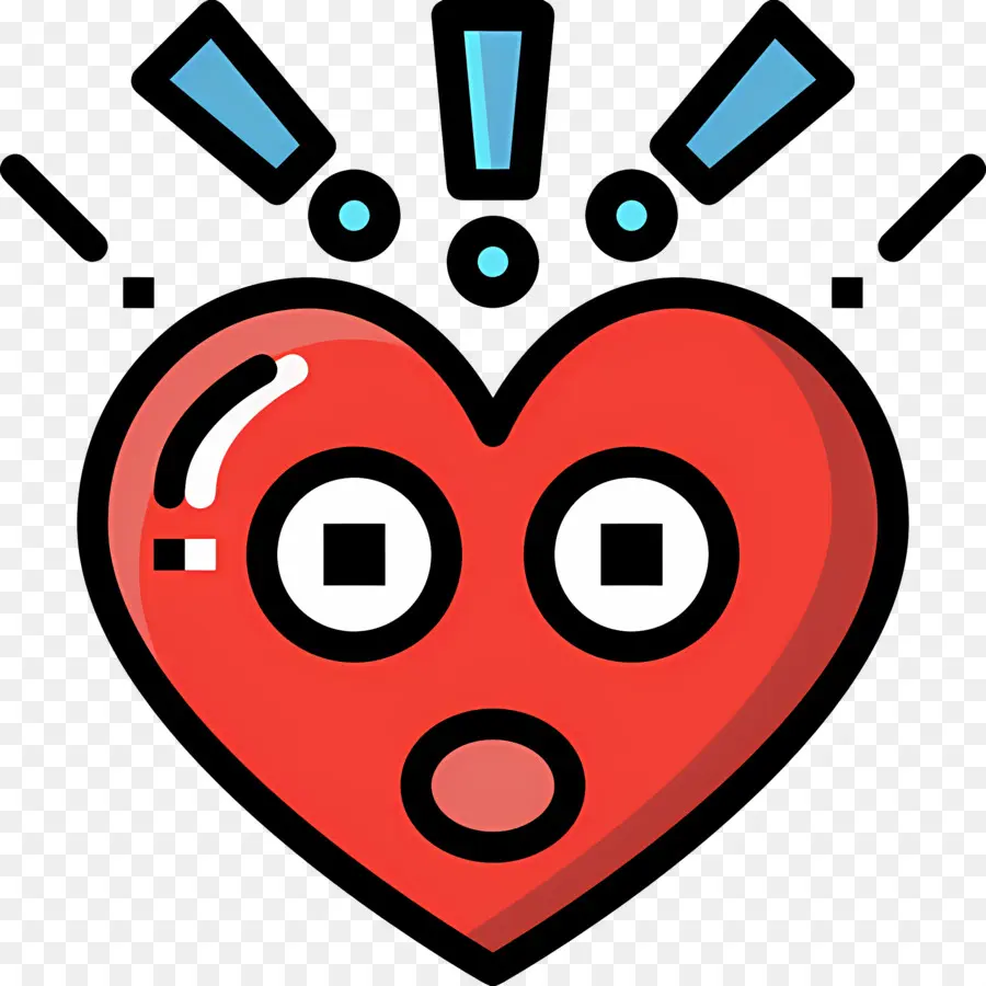 Emoji Coeur，Emoji Coeur Surpris PNG