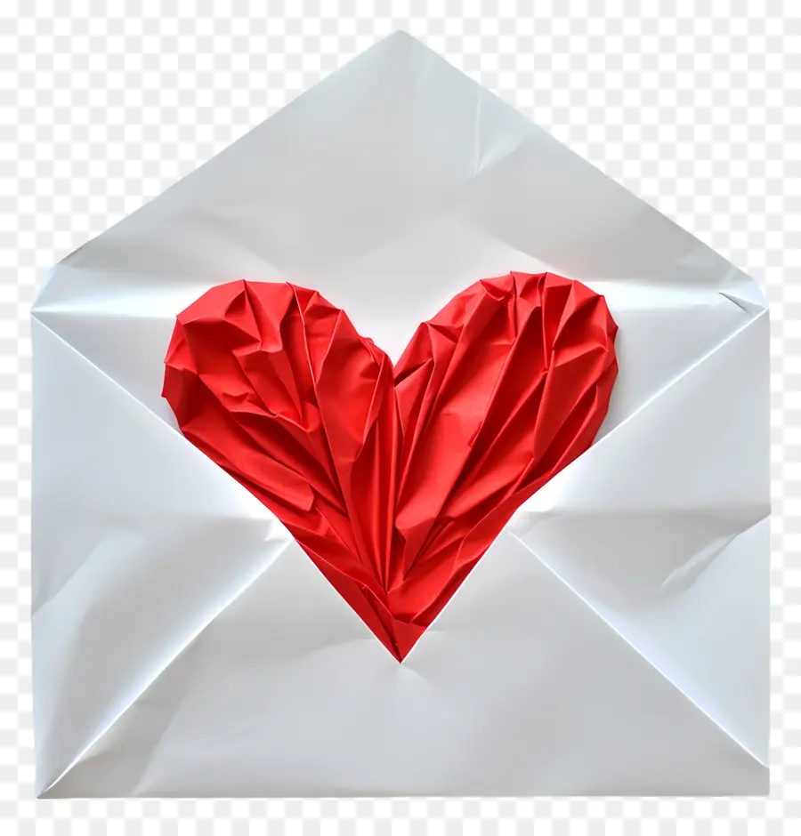 Courrier D'amour，Enveloppe Avec Coeur PNG