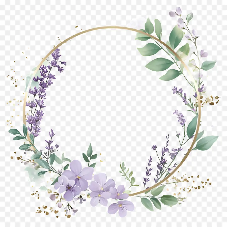 Cadre De Fleurs，Couronne Florale Pastel PNG