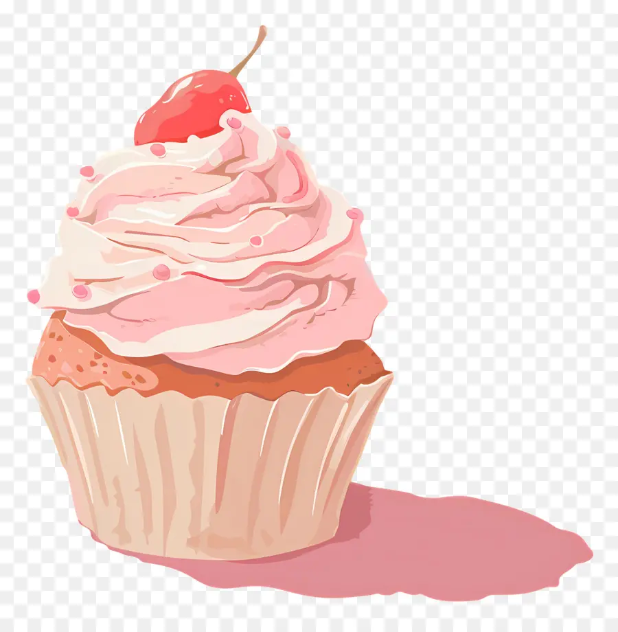 Petit Gâteau Mignon，Cupcake à La Cerise PNG