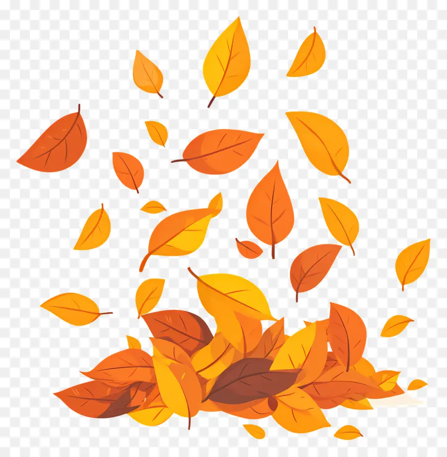 Tas De Feuilles，Tas De Feuilles D'automne PNG