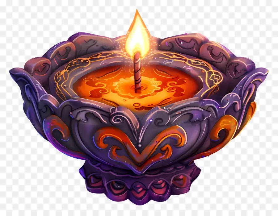 Lampe De Diwali，Diya Artistique PNG