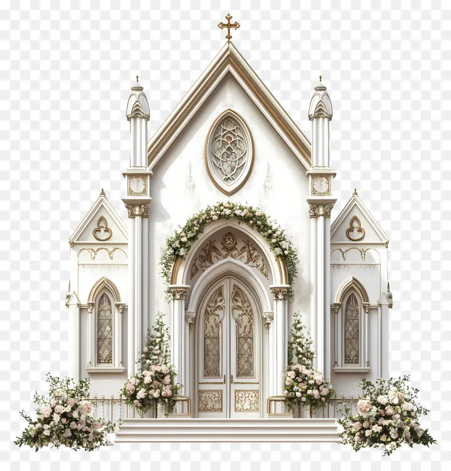 église De Mariage，Église Blanche PNG