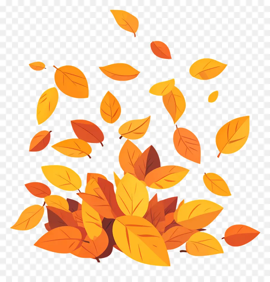 Tas De Feuilles，Feuilles Colorées PNG