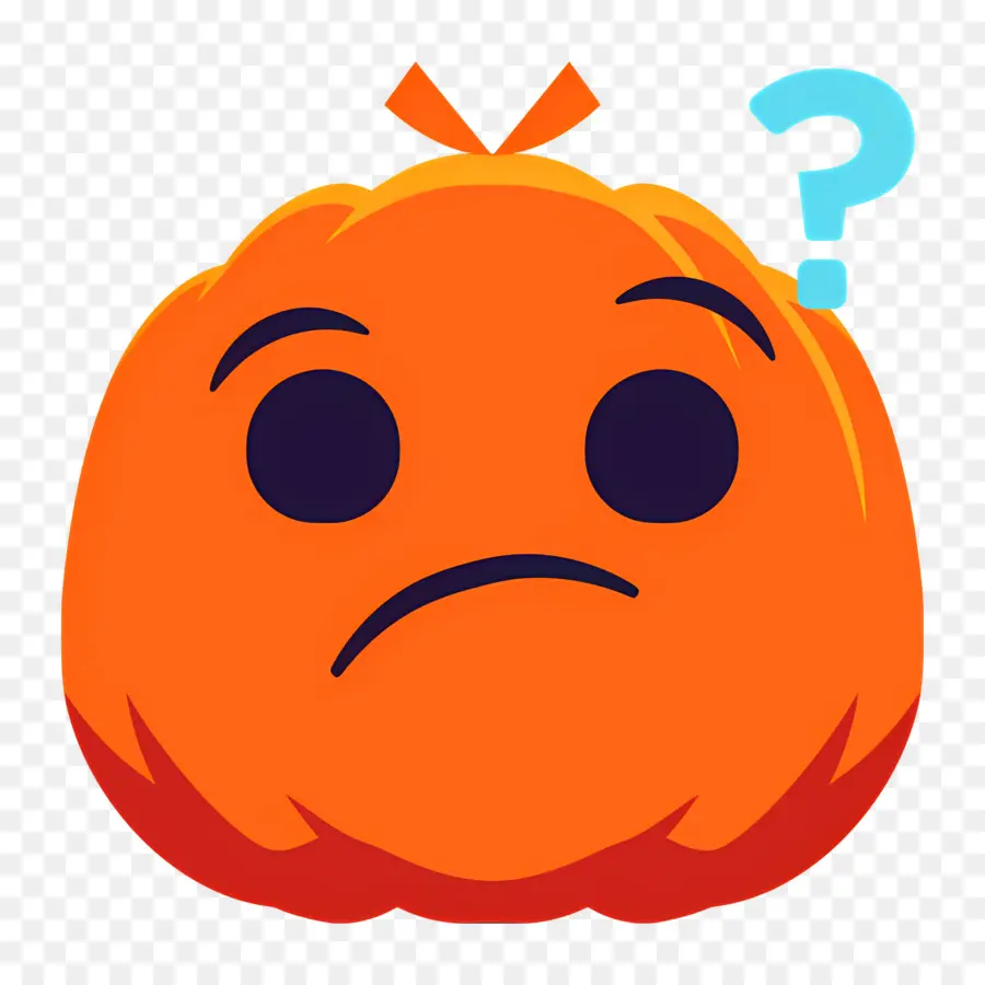 Emoji Confus，Emoji Citrouille PNG