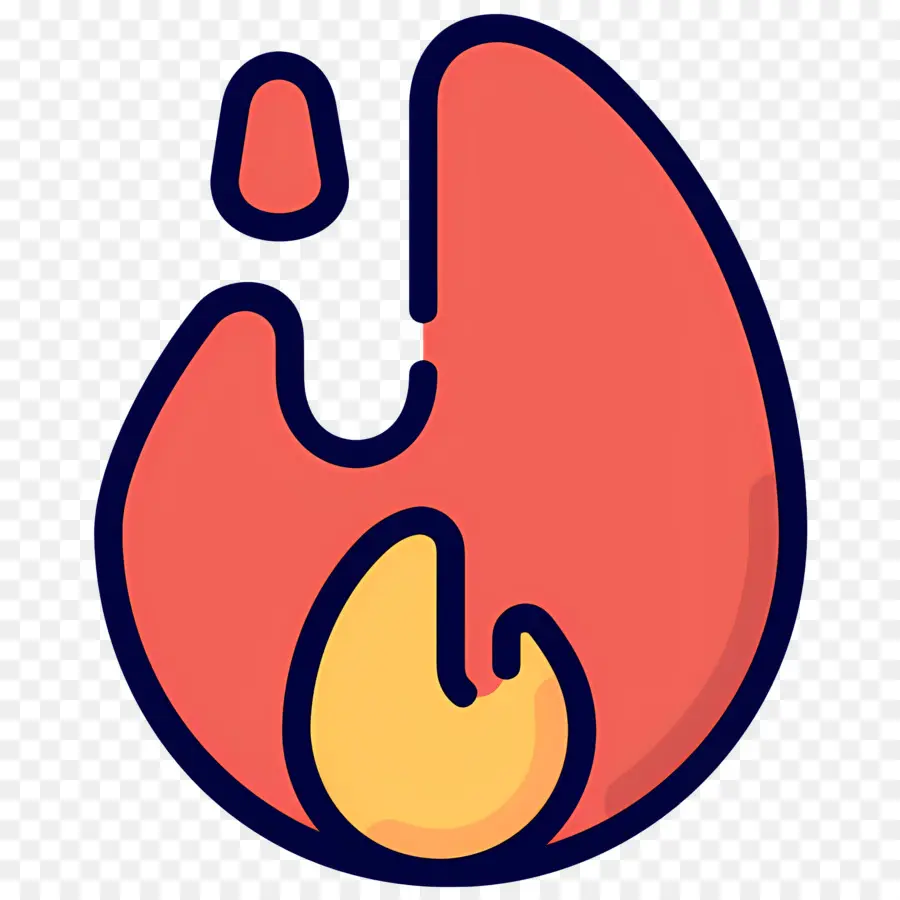 Emoji De Feu，Flamme Rouge Et Jaune PNG