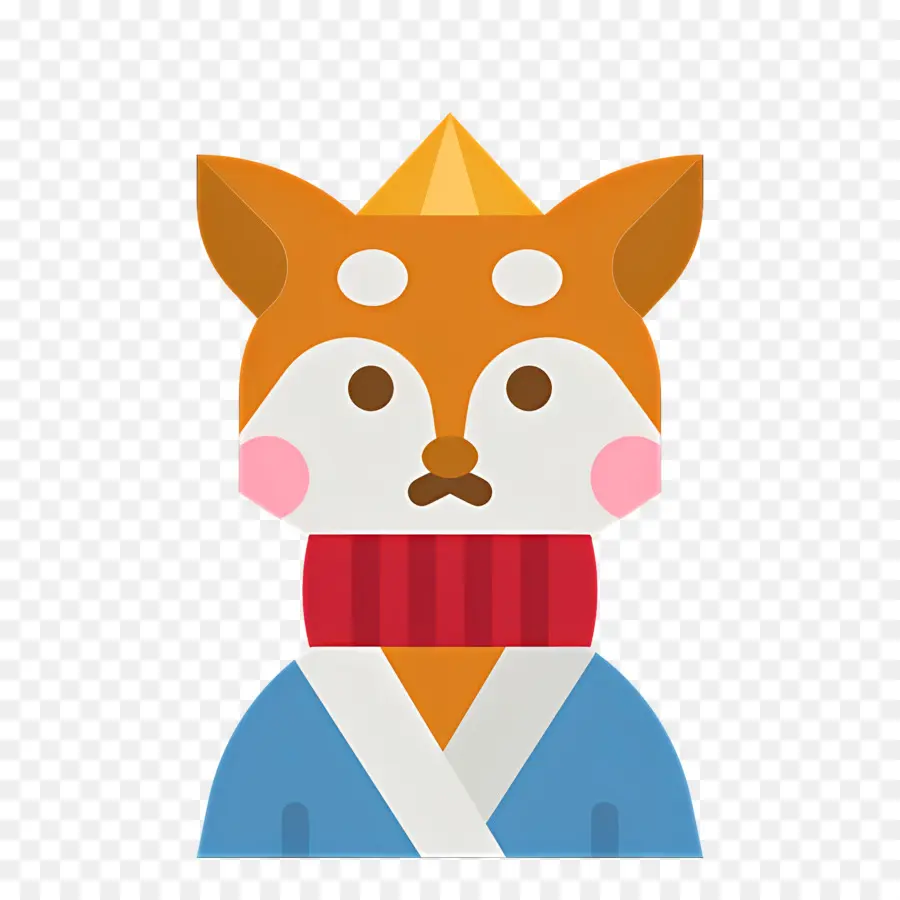 Emoji De Chien，Renard En écharpe PNG