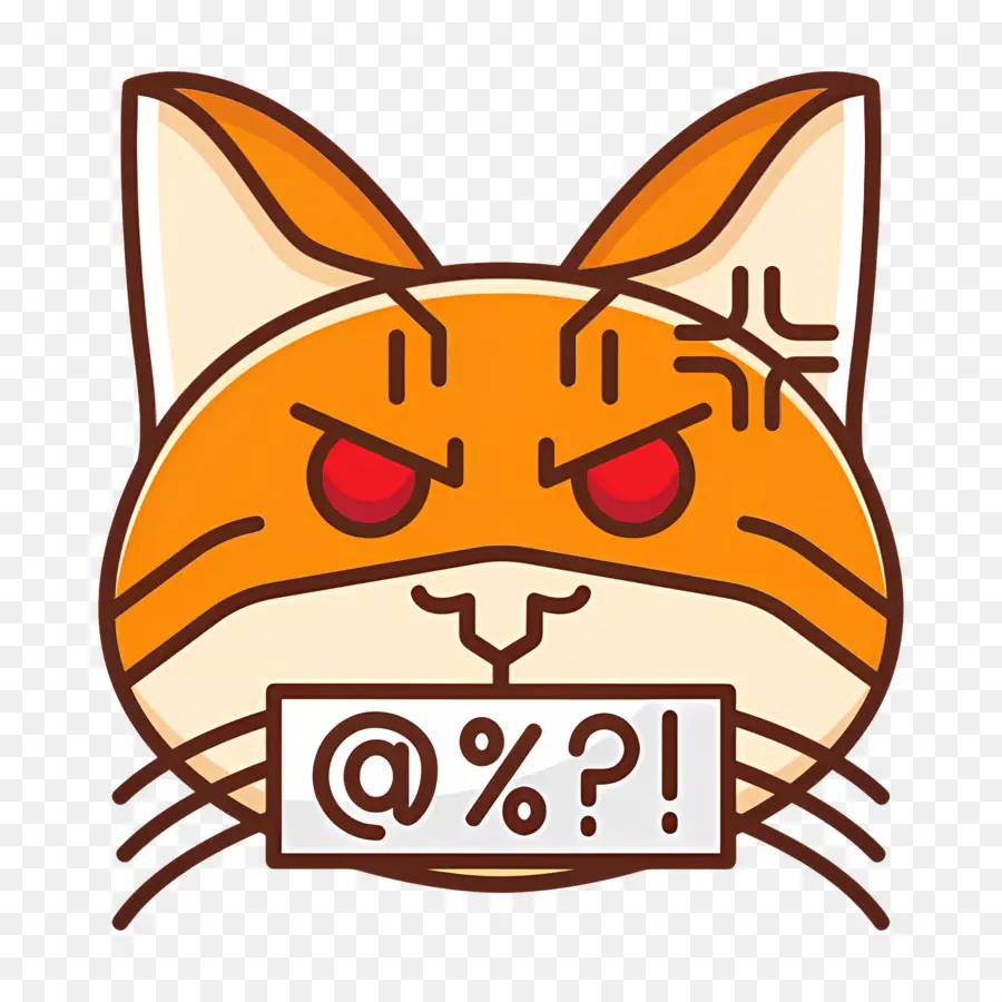 Chat Emoji，Chat En Colère PNG