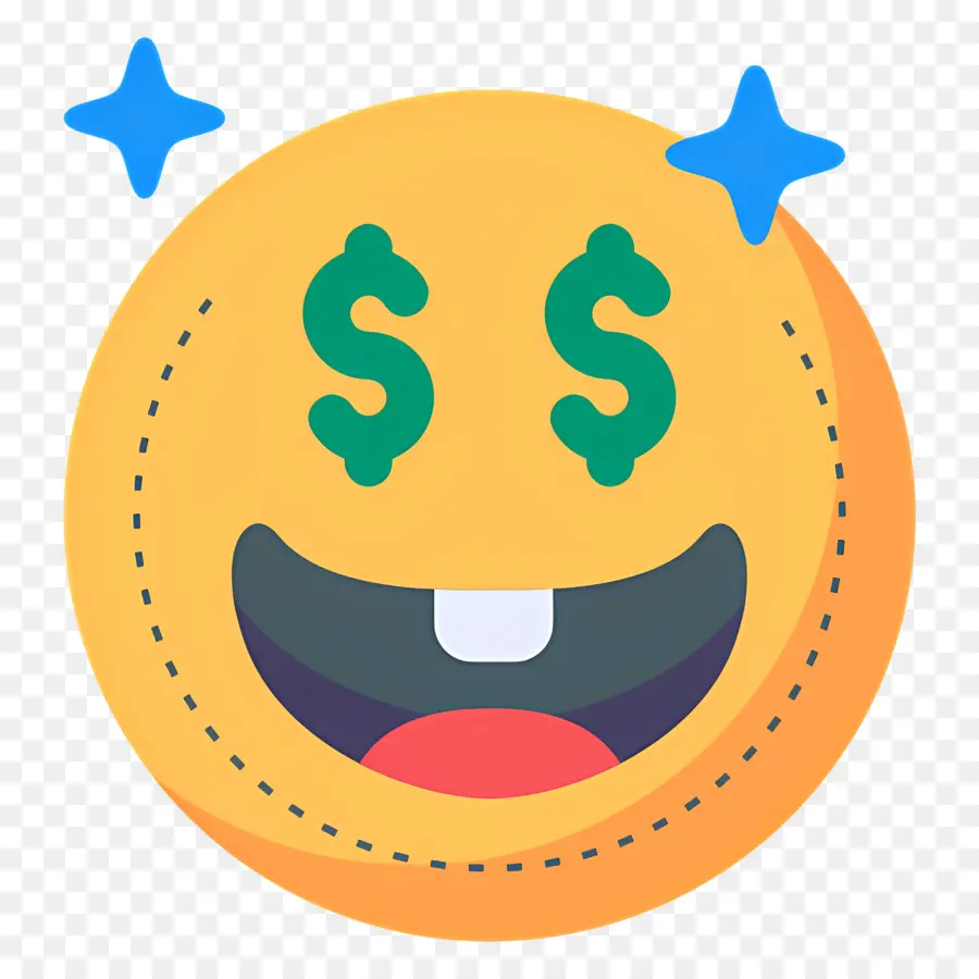 Argent Emoji，Emoji Yeux De Dollar PNG