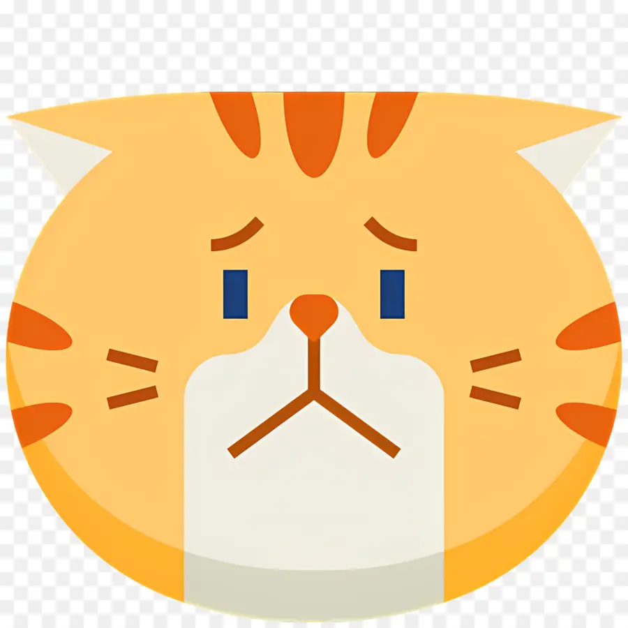 Chat Emoji，Chat Triste PNG