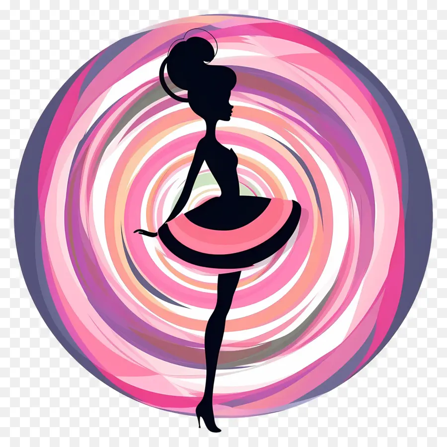 Silhouette De Barbie Rose，Ballerine PNG