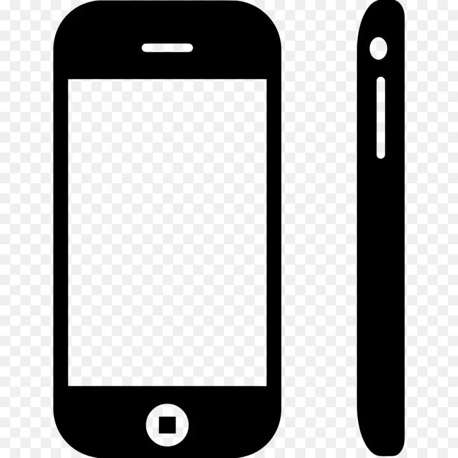 Côté Téléphone，Smartphone Noir Et Blanc PNG