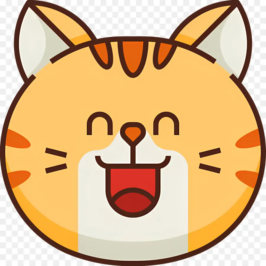 Chat Emoji，Chat Heureux PNG