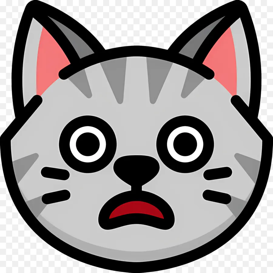 Chat Emoji，Chat Gris PNG