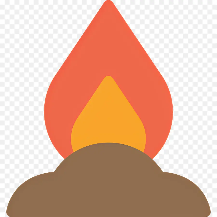 Emoji De Feu，Flamme Orange Et Jaune PNG