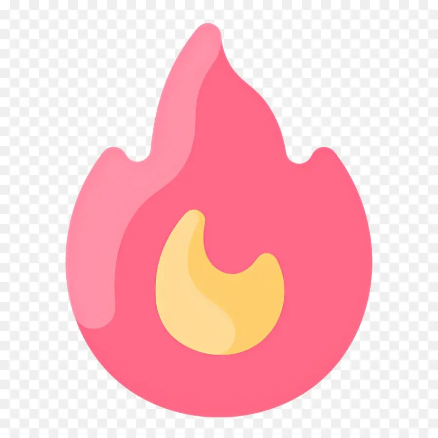 Emoji De Feu，Flamme Rose PNG