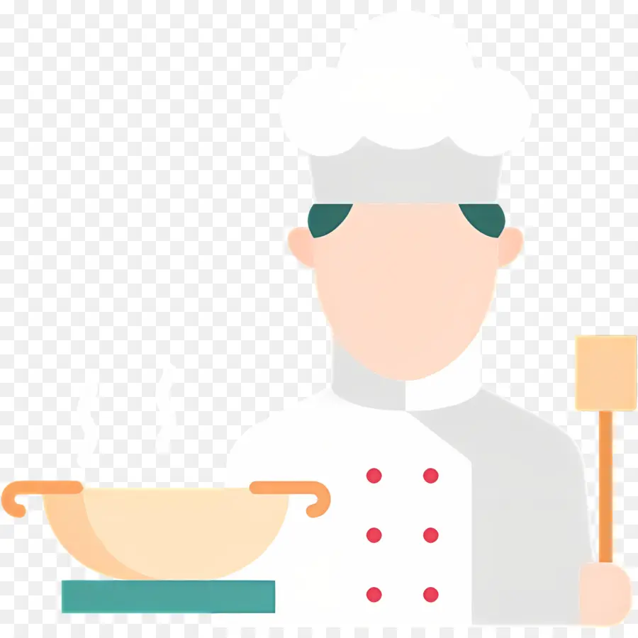 Cuisinier，Chef Avec Marmite PNG