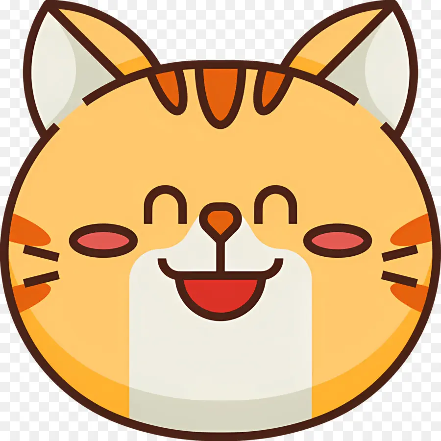 Chat Emoji，Chat Heureux PNG