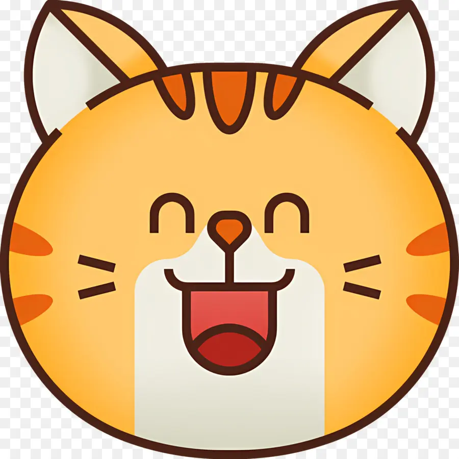 Chat Emoji，Chat Heureux PNG