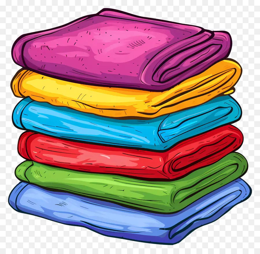 Pile De Serviettes，Serviettes Pliées PNG