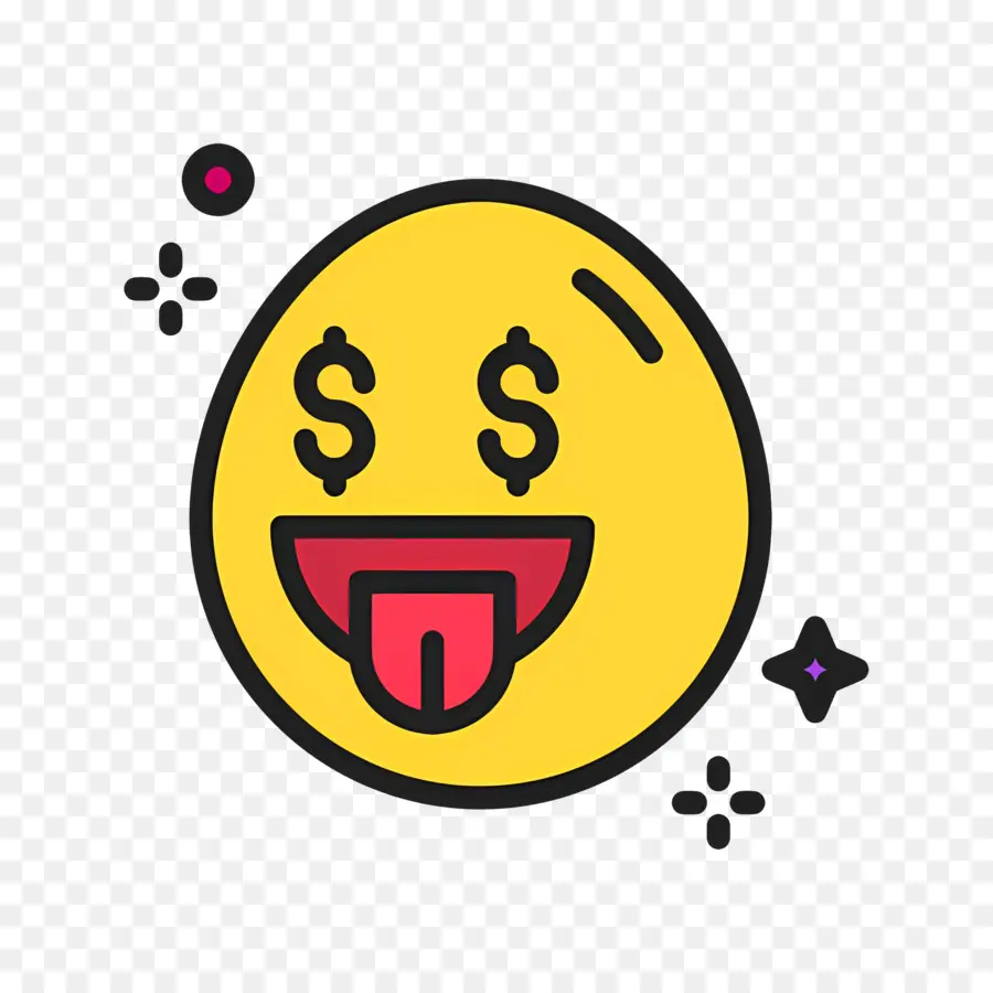 Argent Emoji，Emoji Visage D'argent PNG