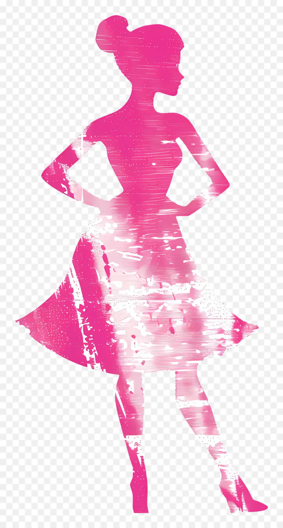 Silhouette De Barbie Rose，Silhouette Rose PNG