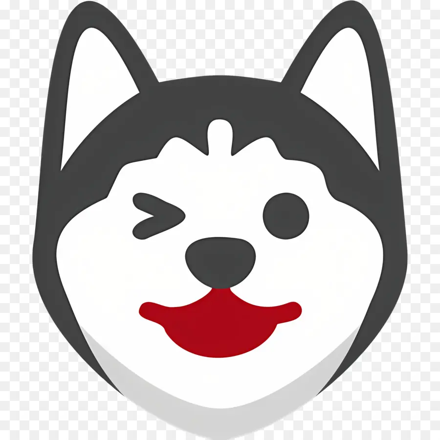 Emoji De Chien，Chien Qui Fait Un Clin D'œil PNG