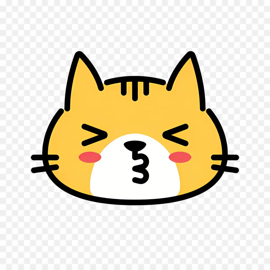 Chat Emoji，Embrasser Un Chat PNG