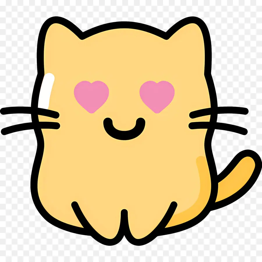 Chat Emoji，Chat Jaune PNG