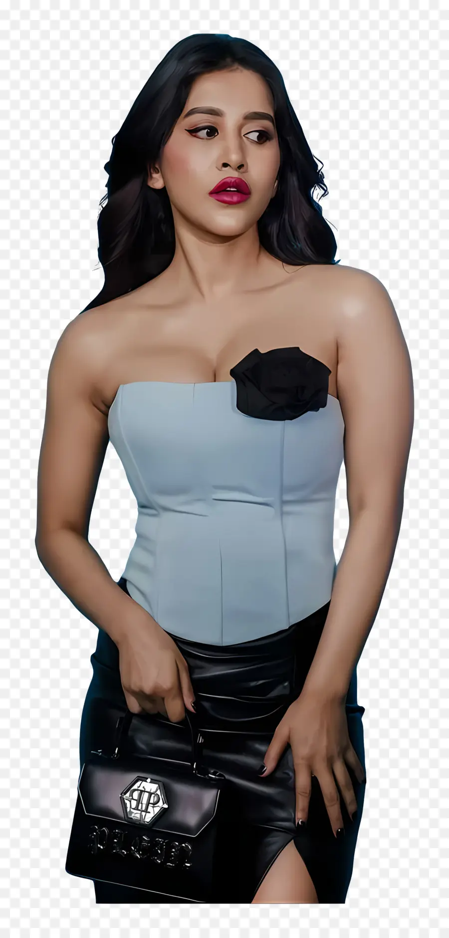 Nabha Natesh，Femme En Haut Bleu PNG