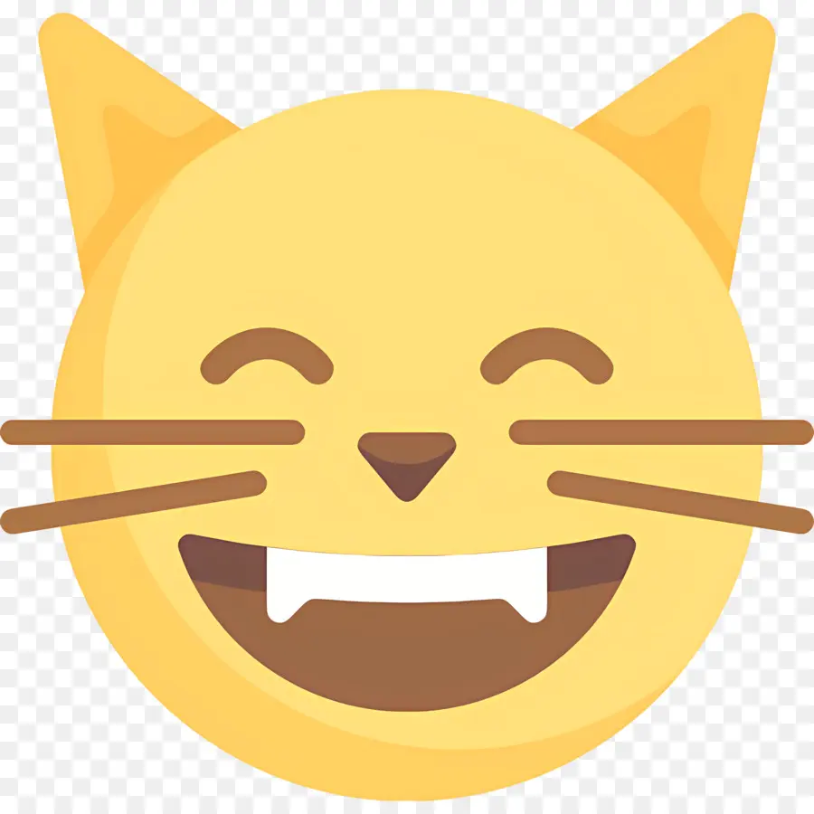 Chat Emoji，Chat Heureux PNG