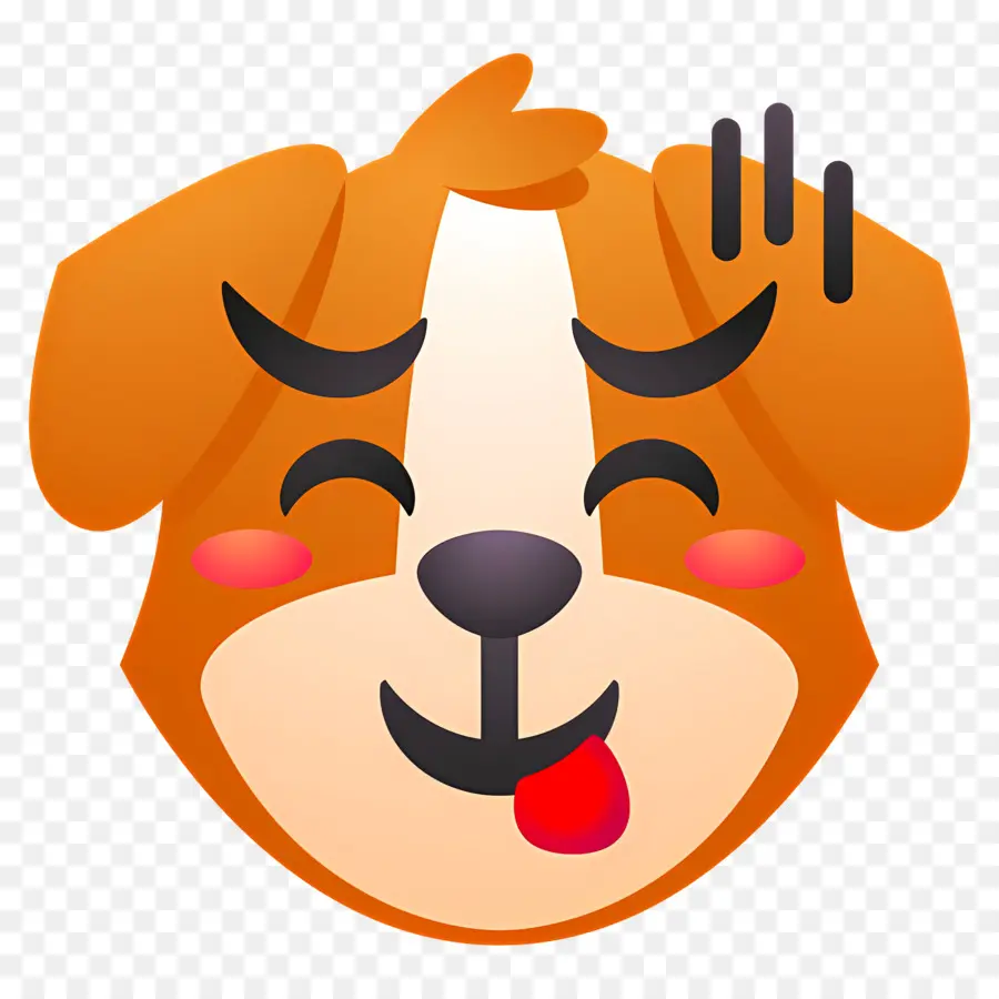 Emoji De Chien，Chien Qui Fait Un Clin D'œil PNG