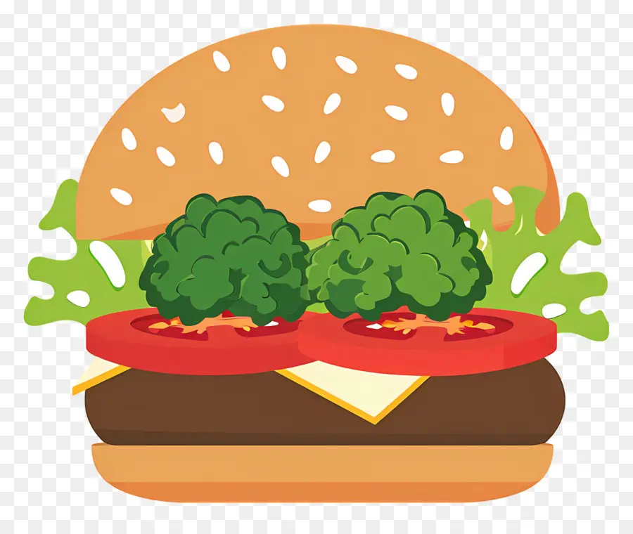 Burger Végétarien，Hamburger PNG