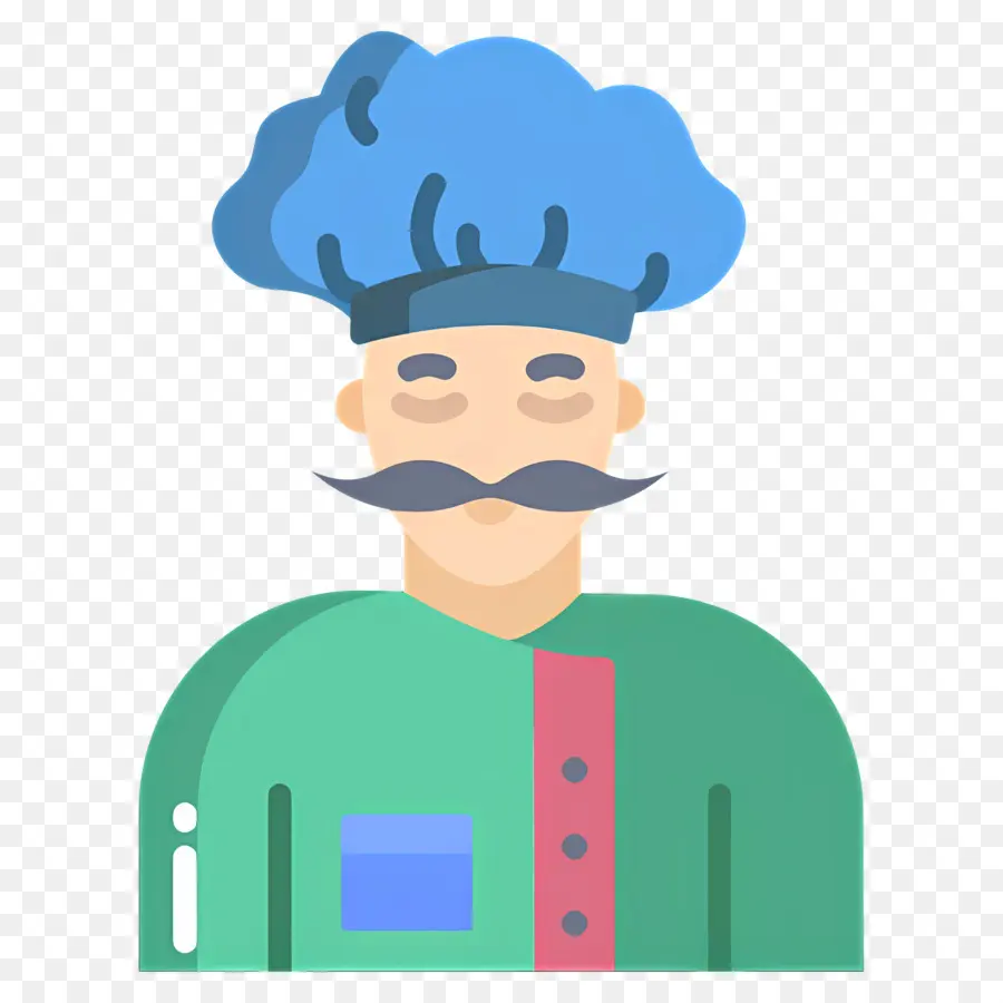 Cuisinier，Chef à Moustache PNG