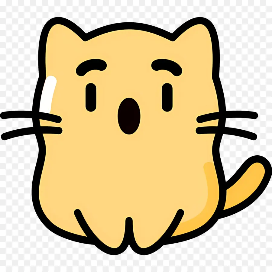 Chat Emoji，Chat Jaune PNG