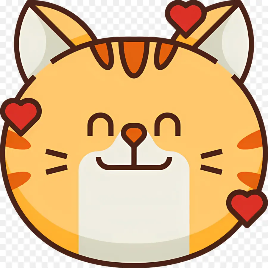 Chat Emoji，Chat Heureux PNG