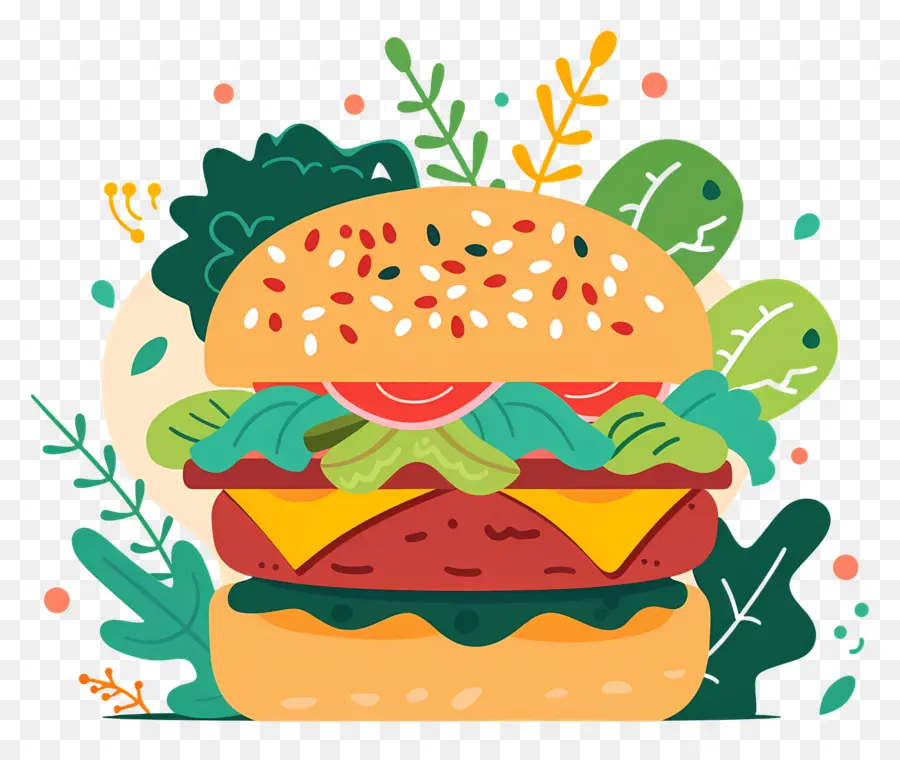 Burger Végétarien，Hamburger PNG