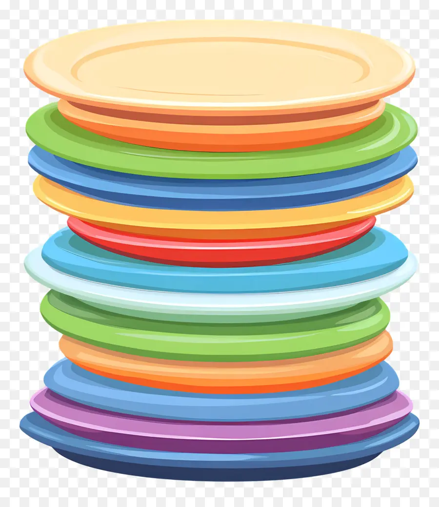 Pile D'assiettes，Plats PNG